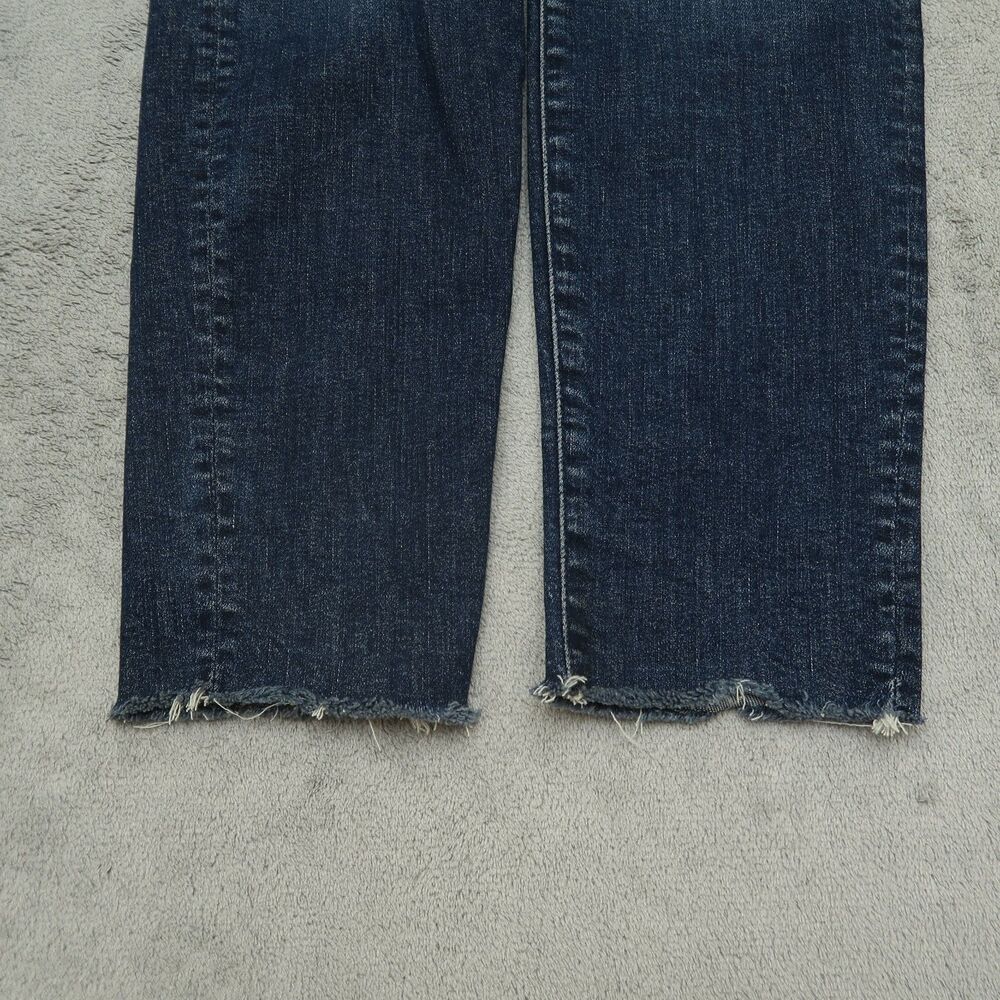 Mother Jeans Womens Size 27 Blue High Waisted Looker Ankle Fray Dark-Stone Wash - Picture 3 of 16